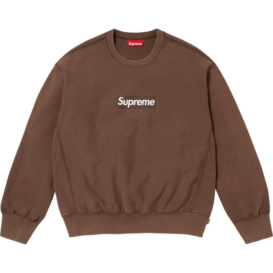 Supreme Washed Box Logo Crewneck "Brown"