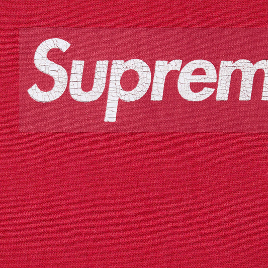 Supreme Washed Box Logo Crewneck "Red"