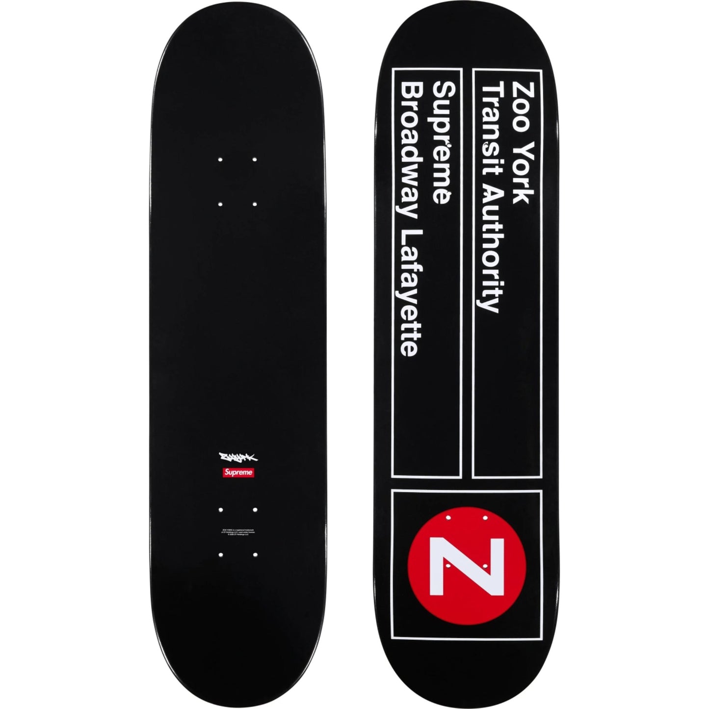 Supreme Zoo York Skateboard "Black"