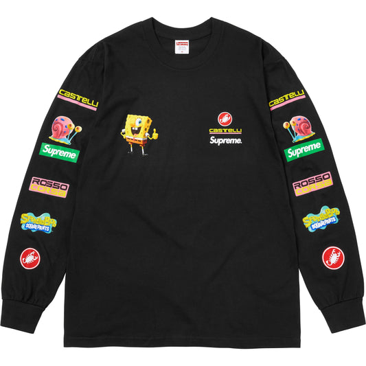 Supreme x SpongeBob SquarePants Castelli Racing L/S Tee "Black"