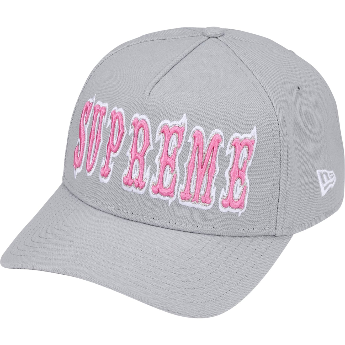 Supreme Gothic Outline Adjustable New Era "Grey"