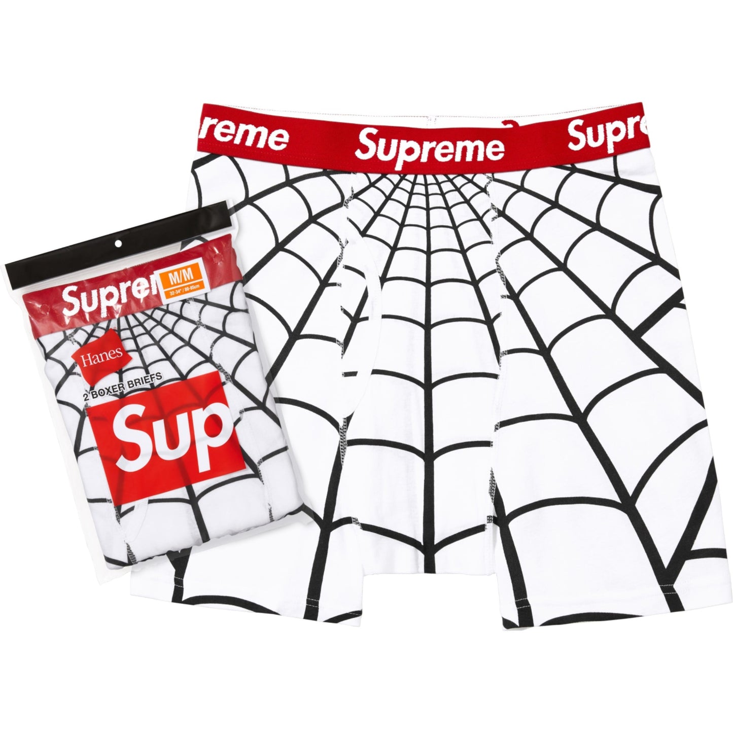 Supreme Hanes Spider-Man Boxer Briefs "White" (2 Pack)