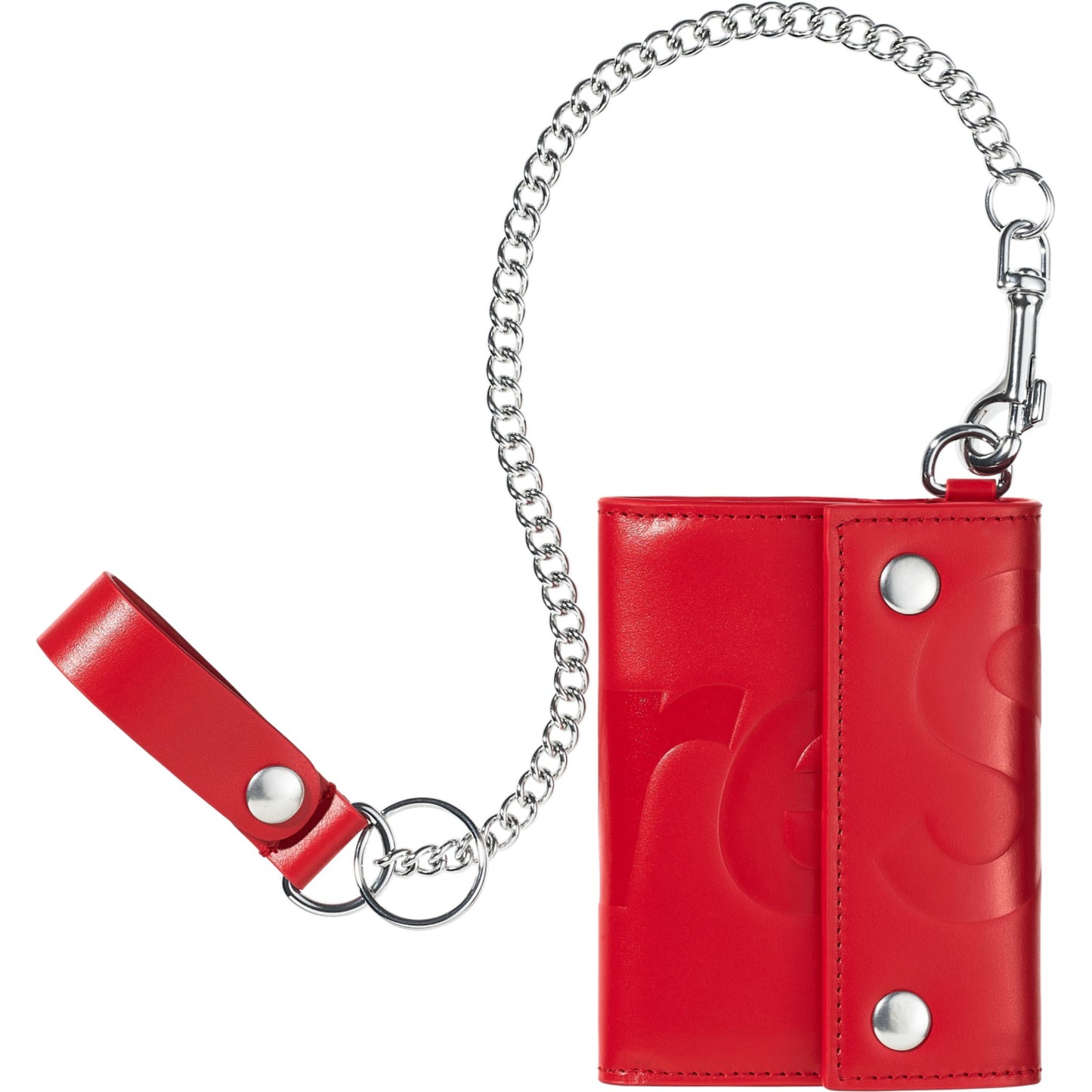 Supreme Leather Chain Wallet "Red"