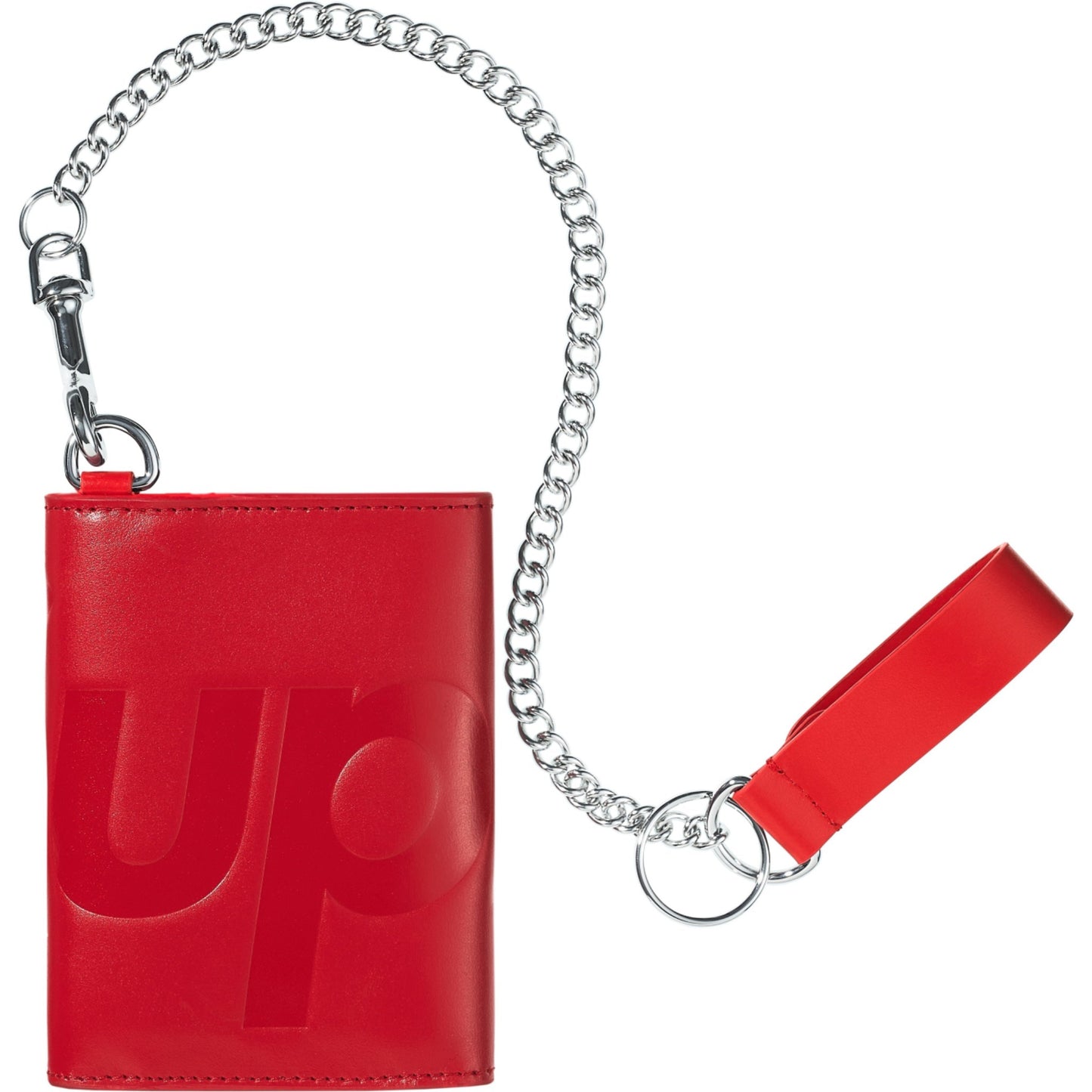 Supreme Leather Chain Wallet "Red"