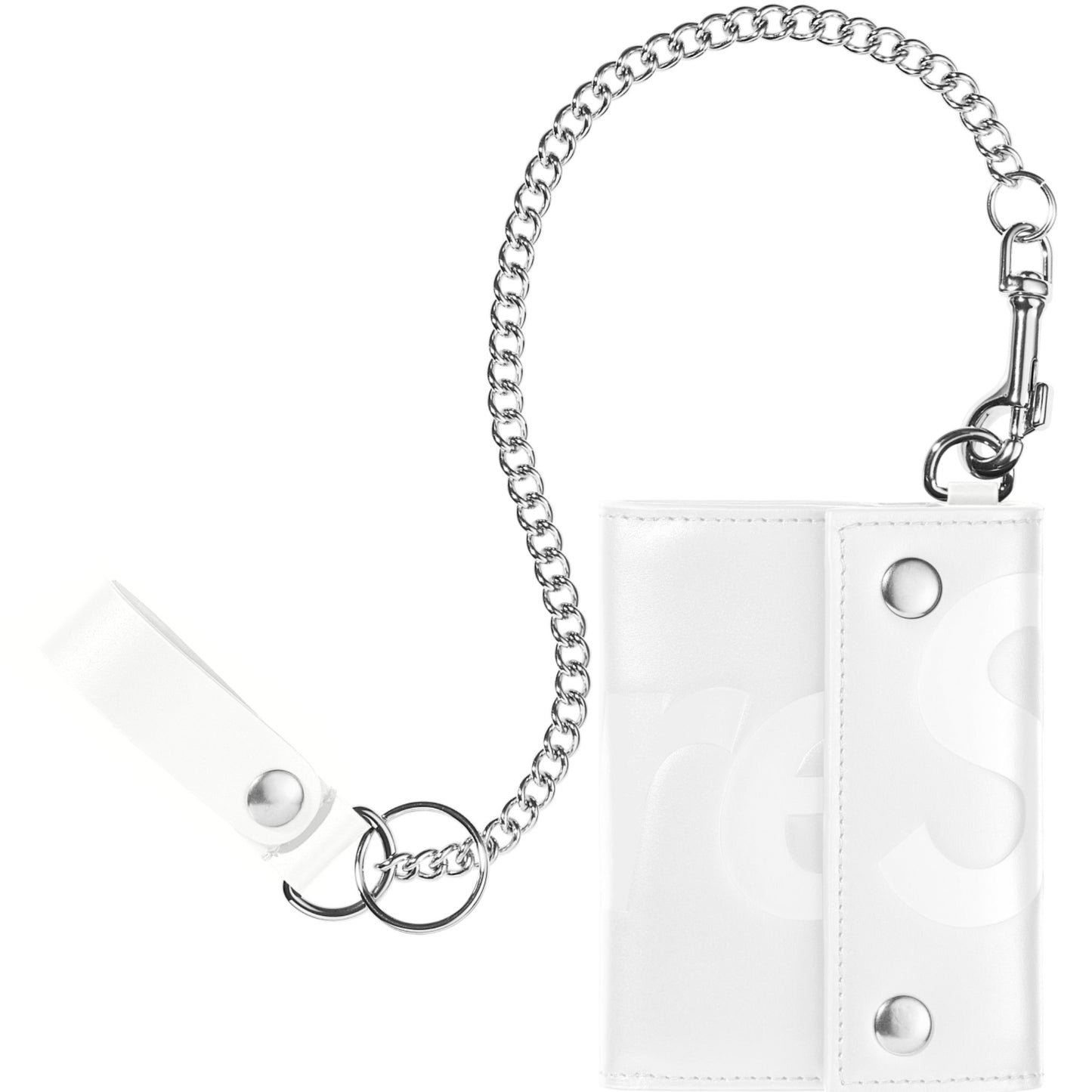 Supreme Leather Chain Wallet "White"