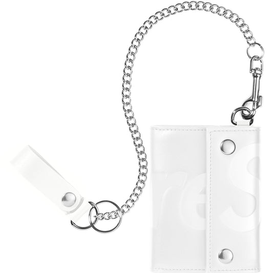 Supreme Leather Chain Wallet "White"