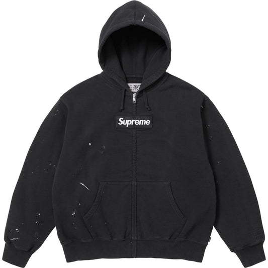 Supreme MM6 Maison Margiela Box Logo Zip Up Hooded Sweatshirt "Black"