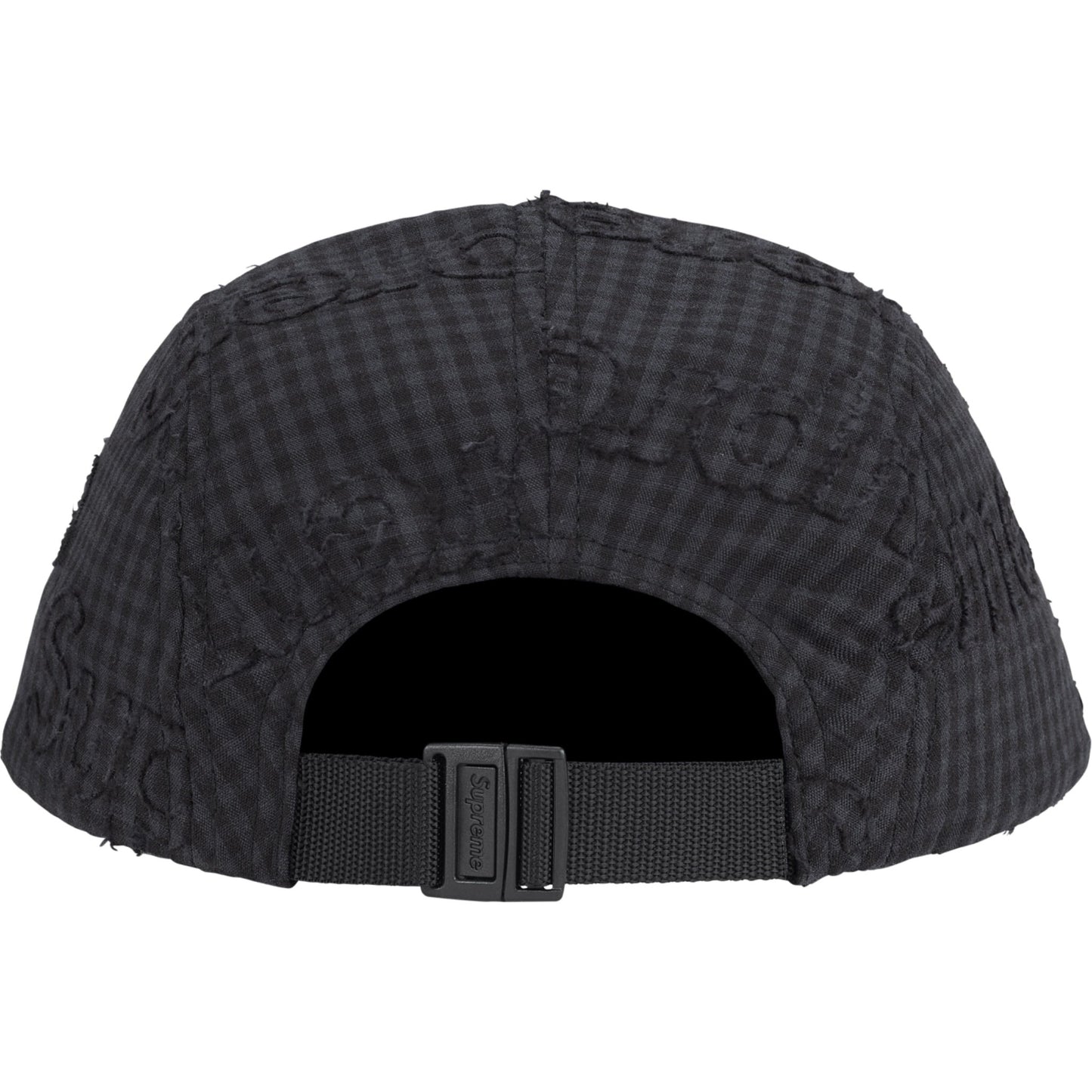 Supreme Monogram Gingham Camp Cap "Black"