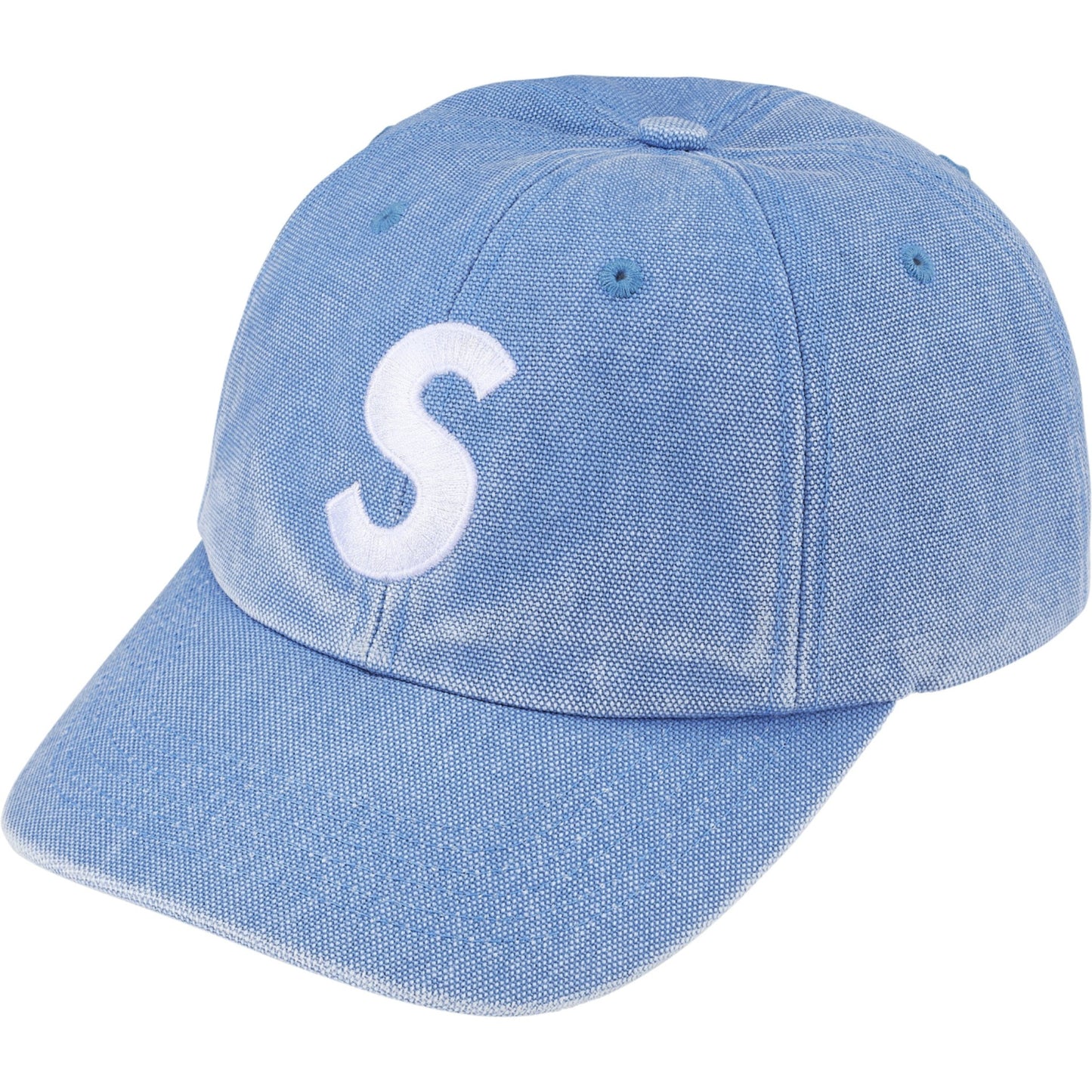 Supreme Pigment Coated S Logo 6-Panel "Light Blue"