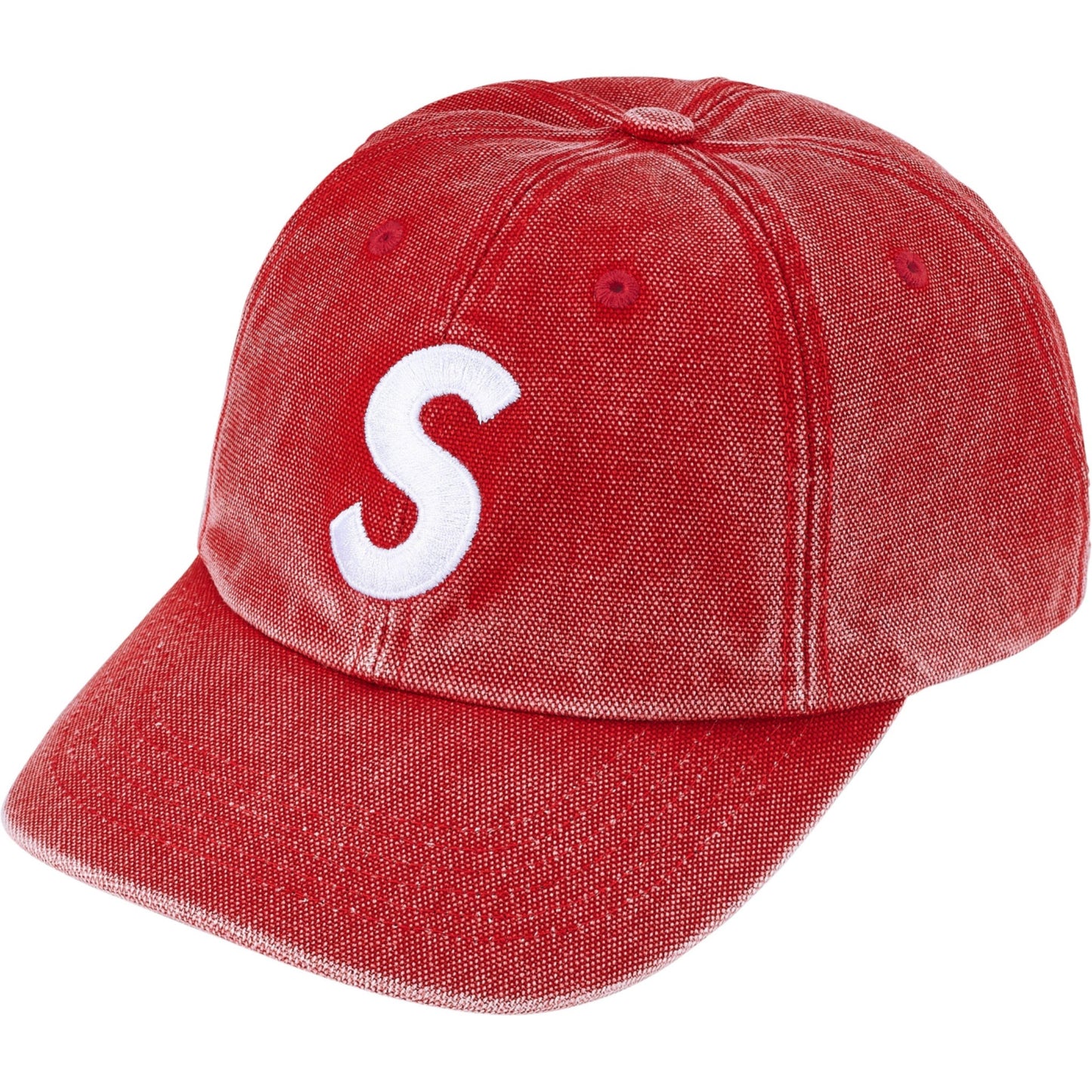 Supreme Pigment Coated S Logo 6-Panel "Red"