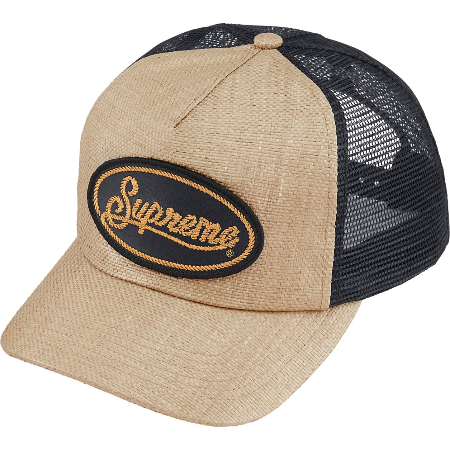Supreme Raffia Mesh Back 5-Panel "Tan"