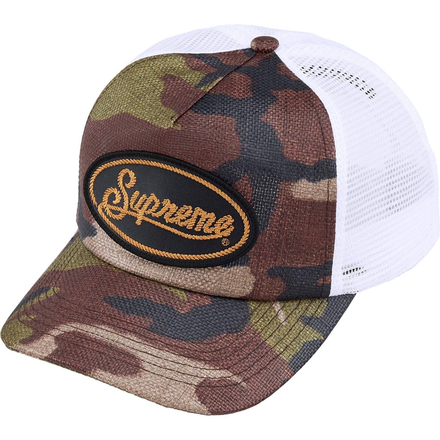 Supreme Raffia Mesh Back 5-Panel "Woodland Camo"