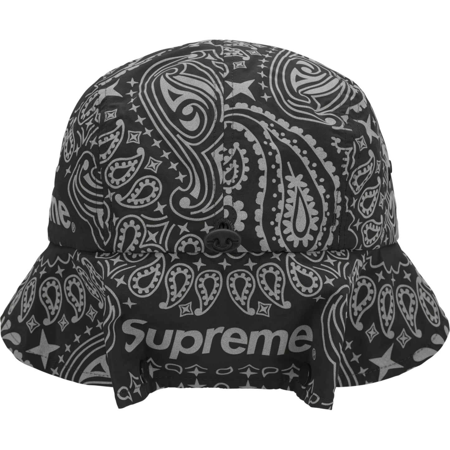 Supreme Reflective Bandana Sunshield Camp Cap "Black"