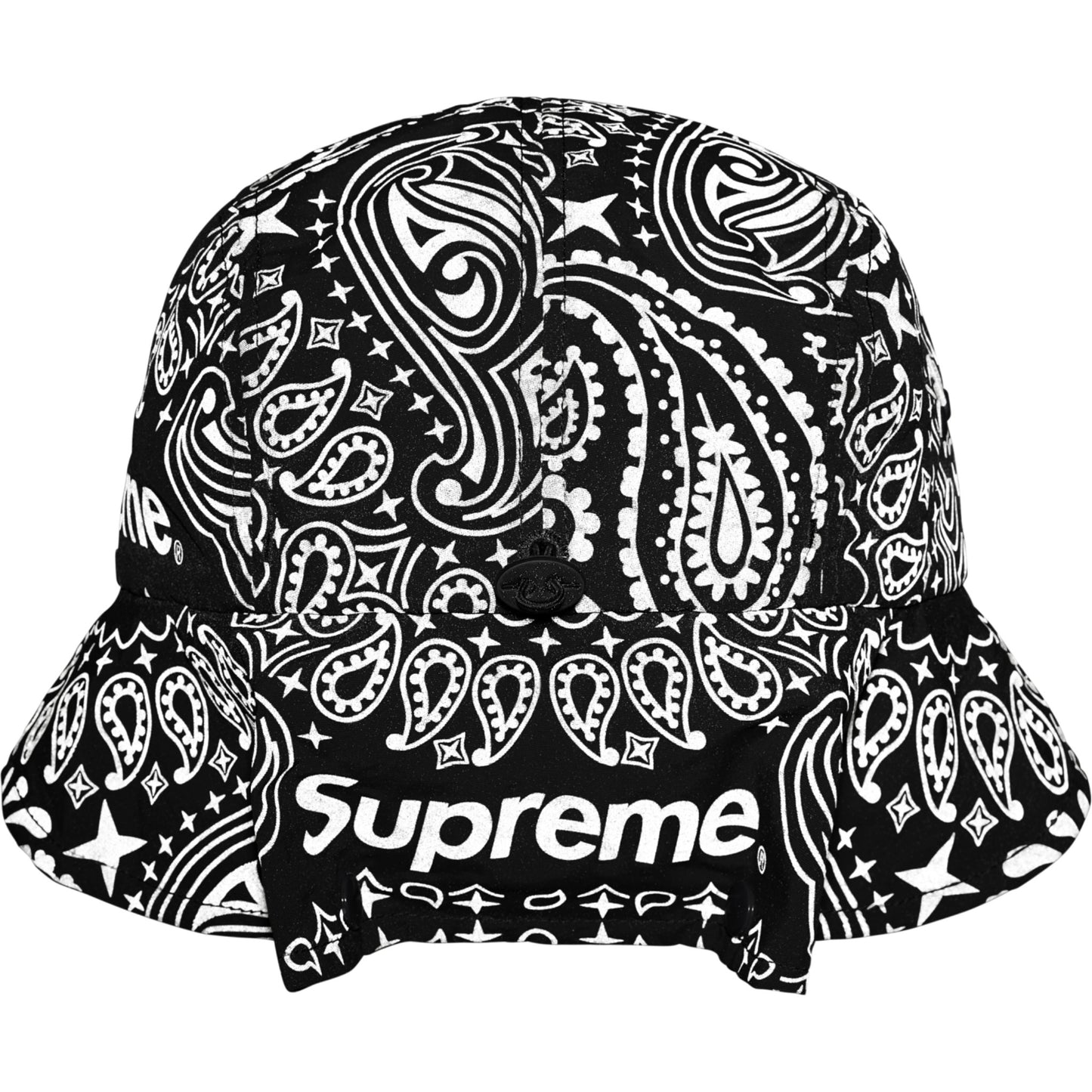 Supreme Reflective Bandana Sunshield Camp Cap "Black"