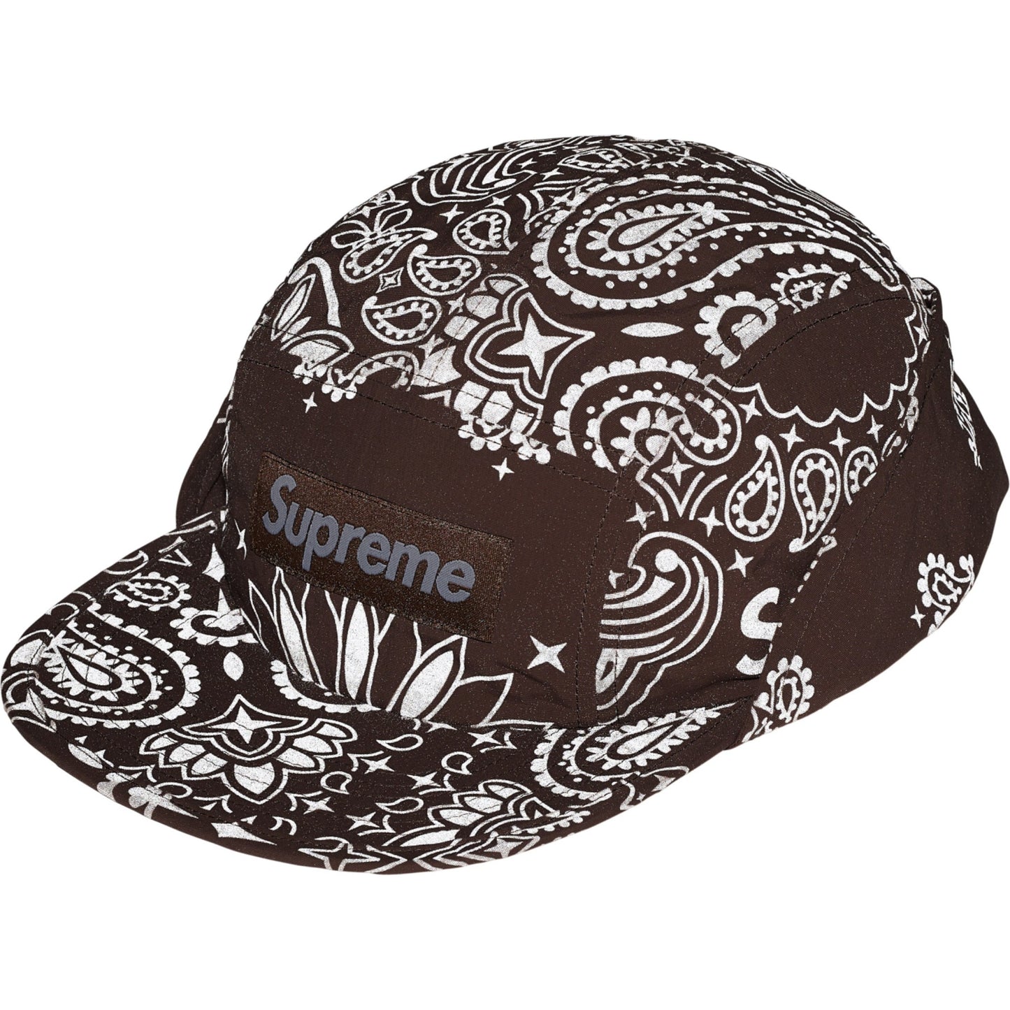 Supreme Reflective Bandana Sunshield Camp Cap "Brown"