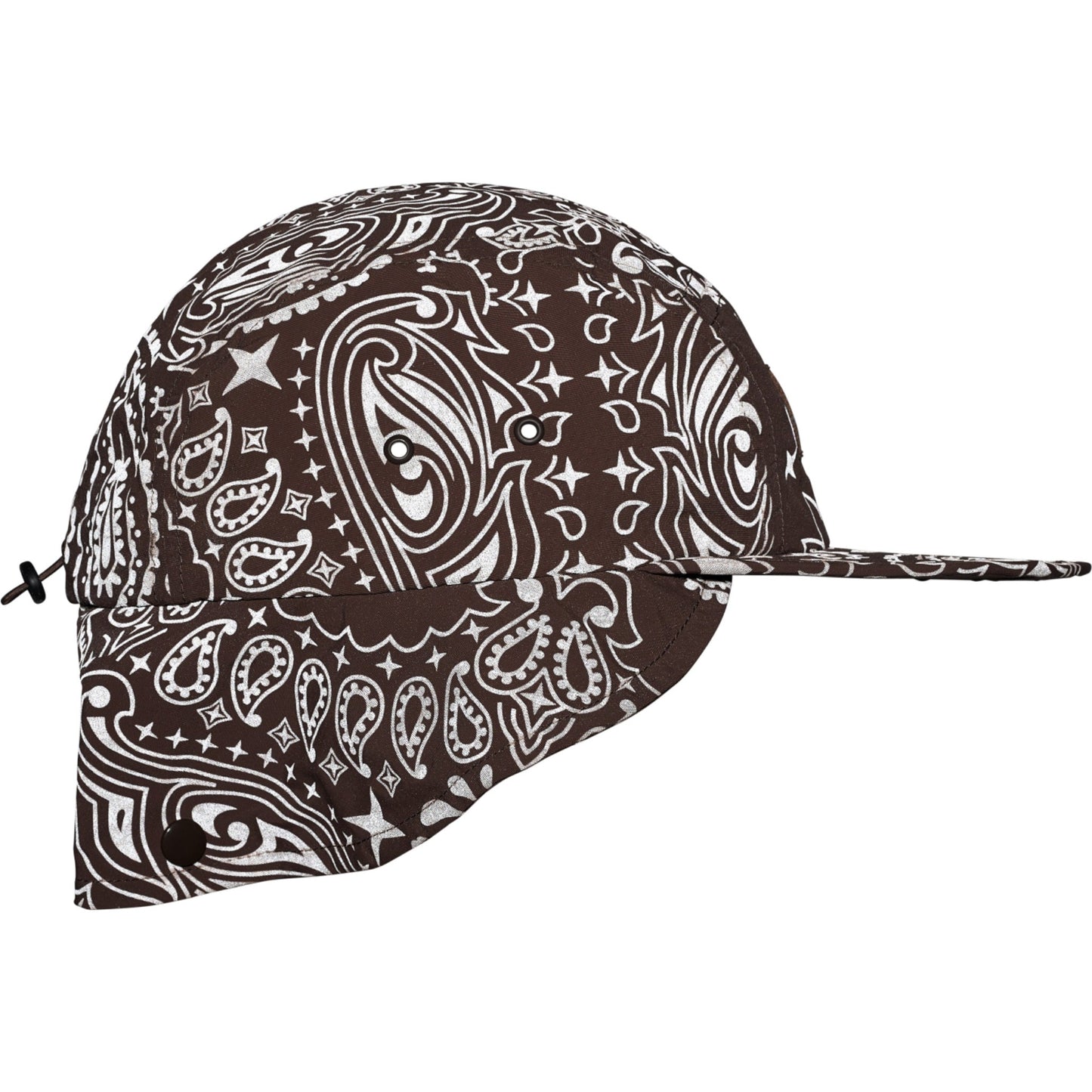 Supreme Reflective Bandana Sunshield Camp Cap "Brown"