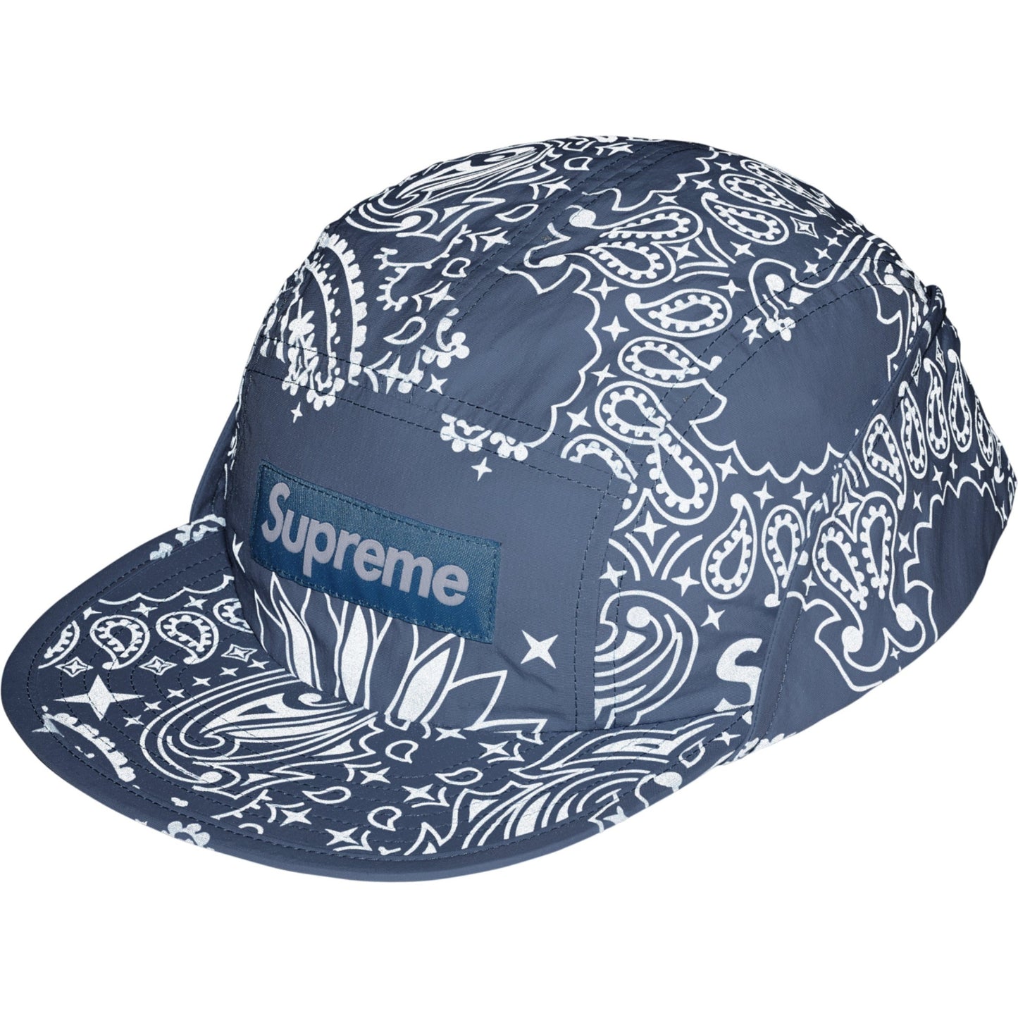 Supreme Reflective Bandana Sunshield Camp Cap "Light Blue"