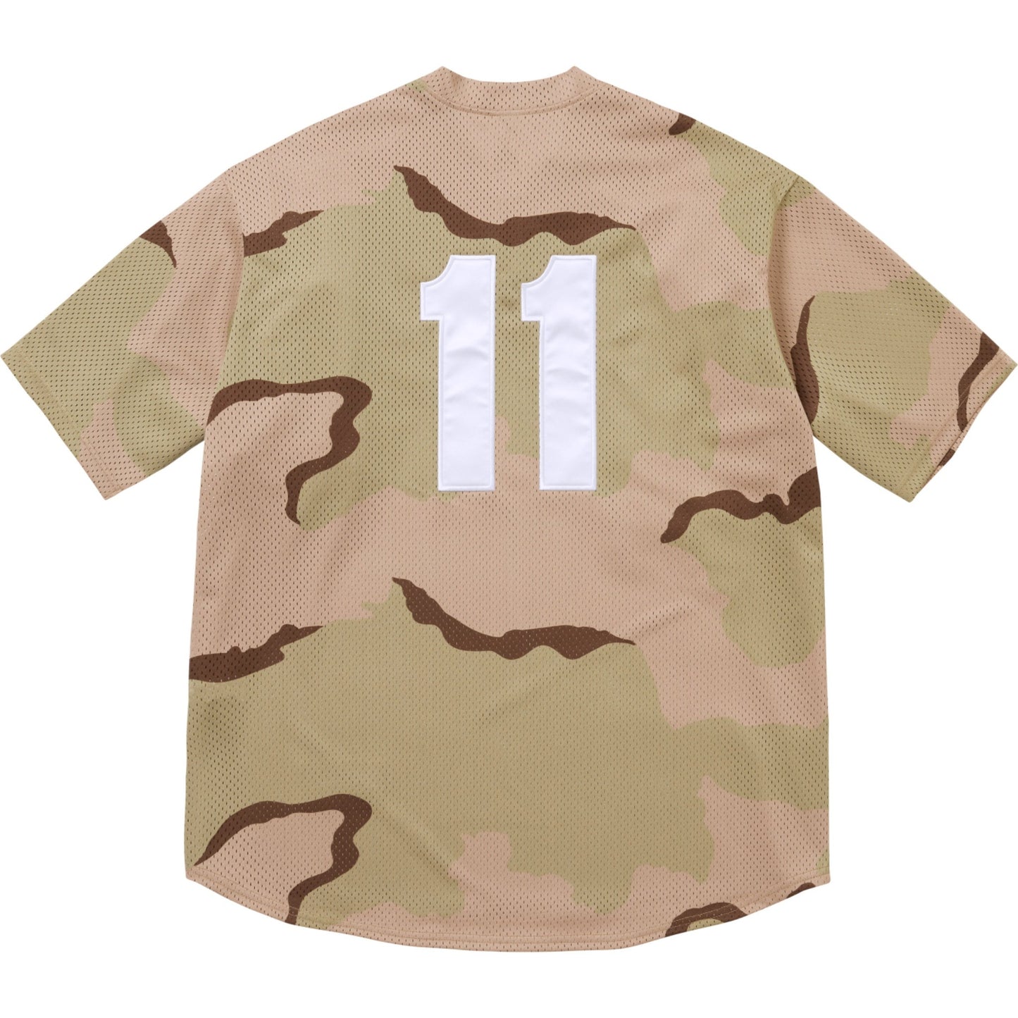 Supreme S Logo Baseball Henley "Desert Camo"