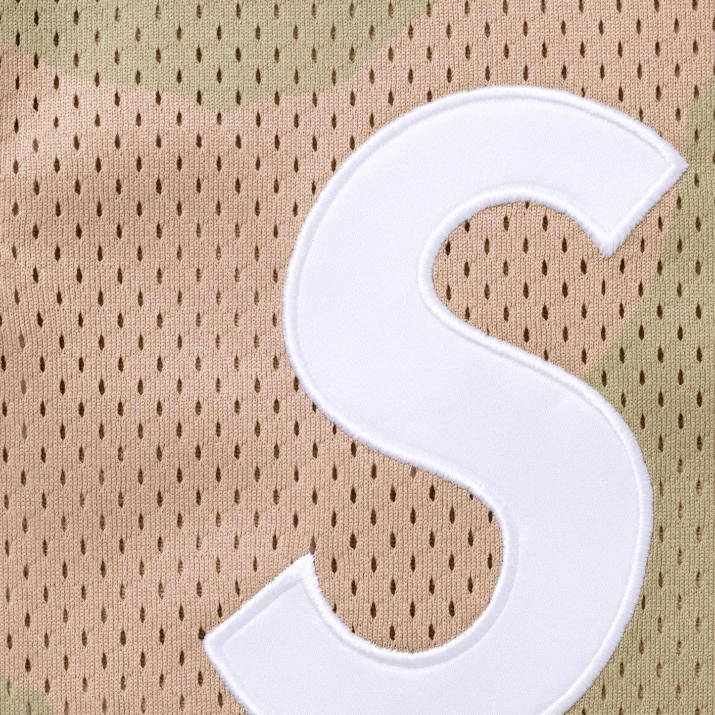 Supreme S Logo Baseball Henley "Desert Camo"