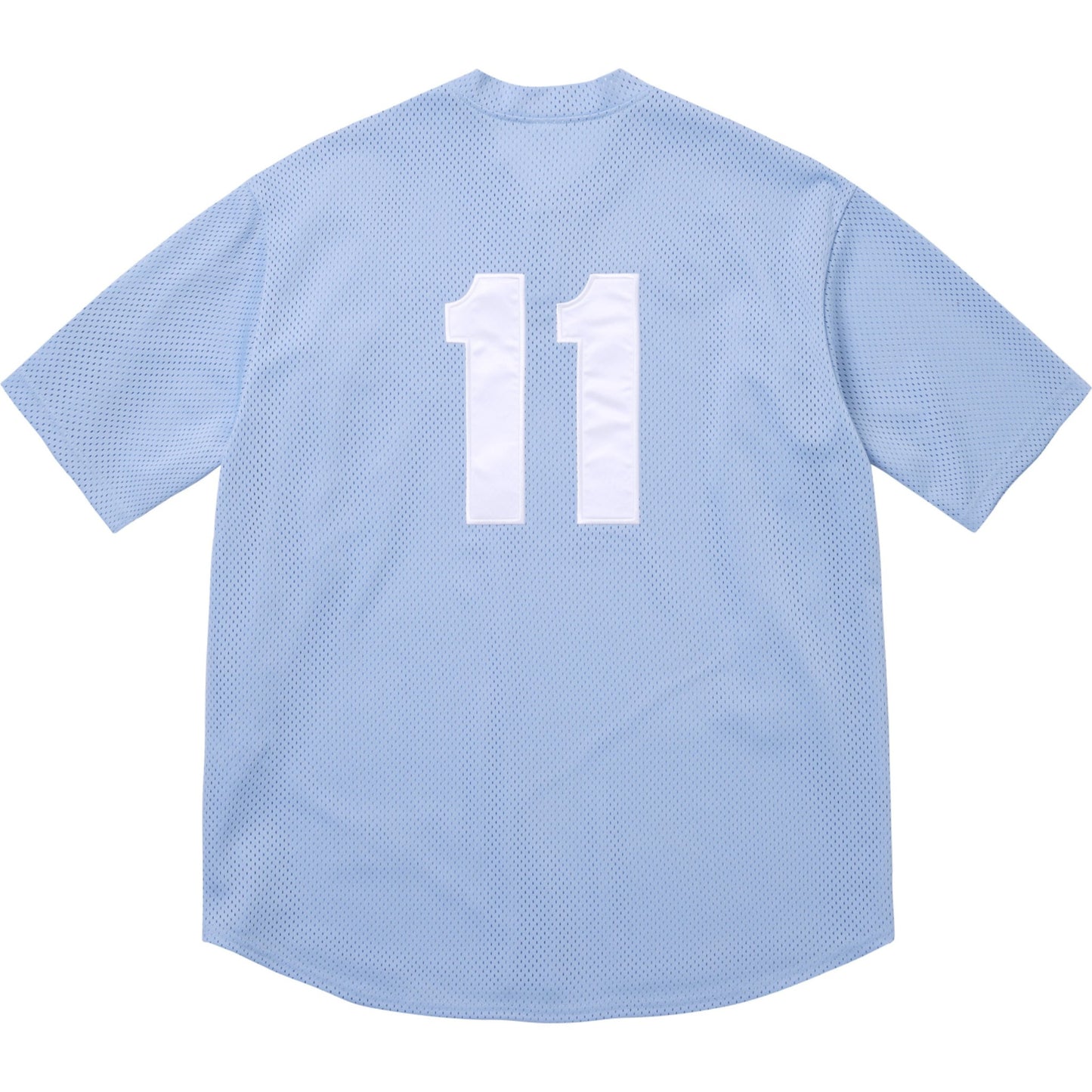 Supreme S Logo Baseball Henley "Light Blue"