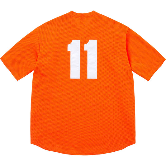 Supreme S Logo Baseball Henley "Orange"