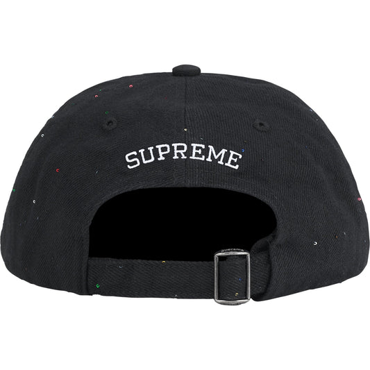 Supreme Sequin Denim Classic Logo 6-Panel "Black"