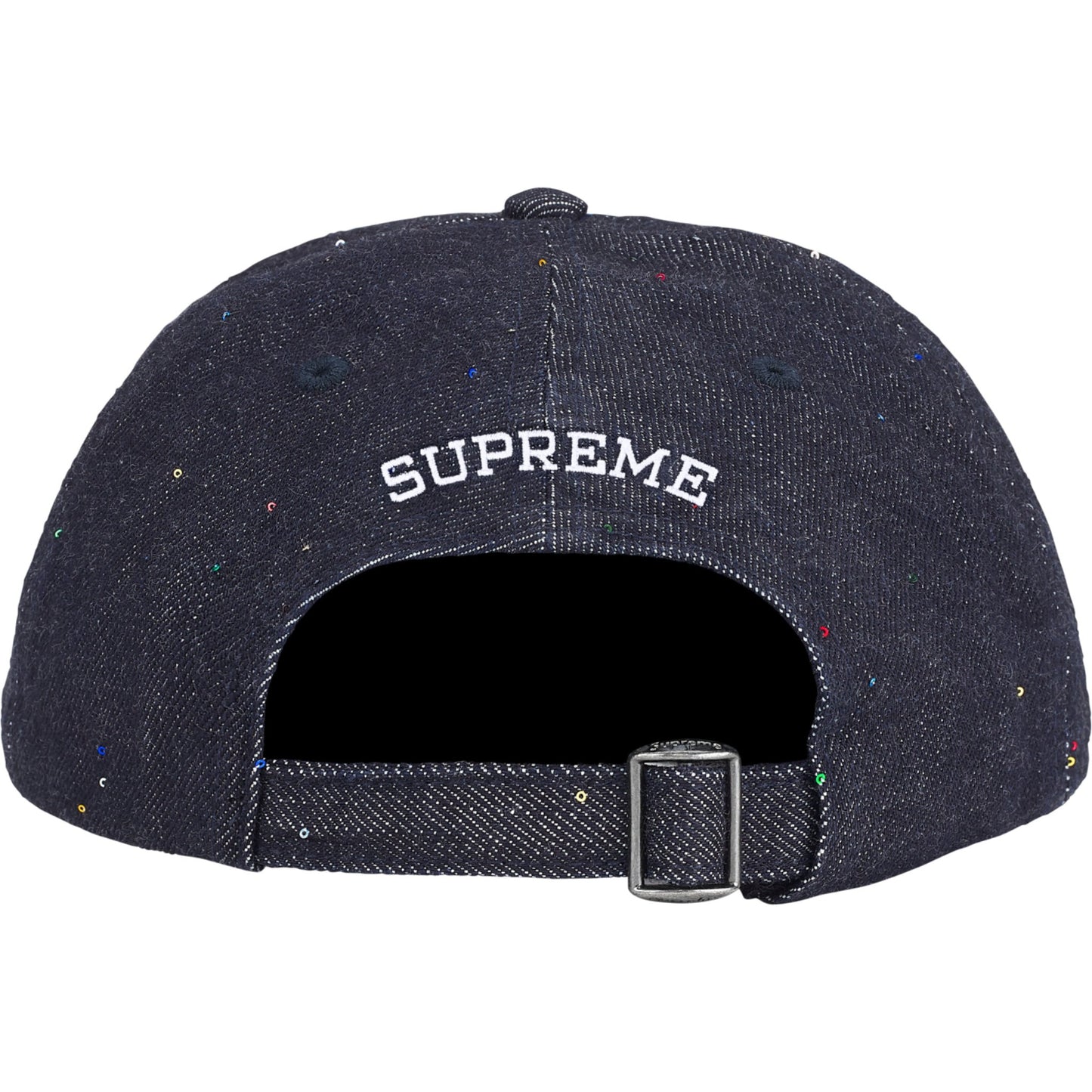 Supreme Sequin Denim Classic Logo 6-Panel "Indigo"