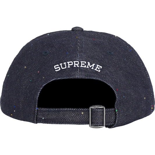 Supreme Sequin Denim Classic Logo 6-Panel "Indigo"