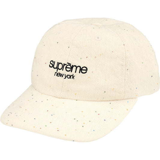 Supreme Sequin Denim Classic Logo 6-Panel "Natural"