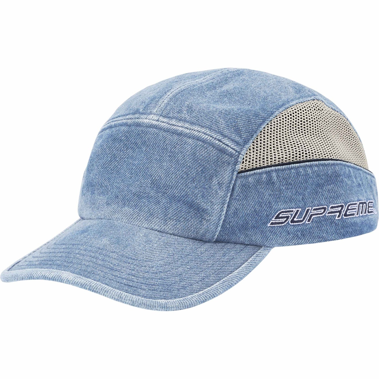Supreme Side Mesh Piping Camp Cap "Denim"