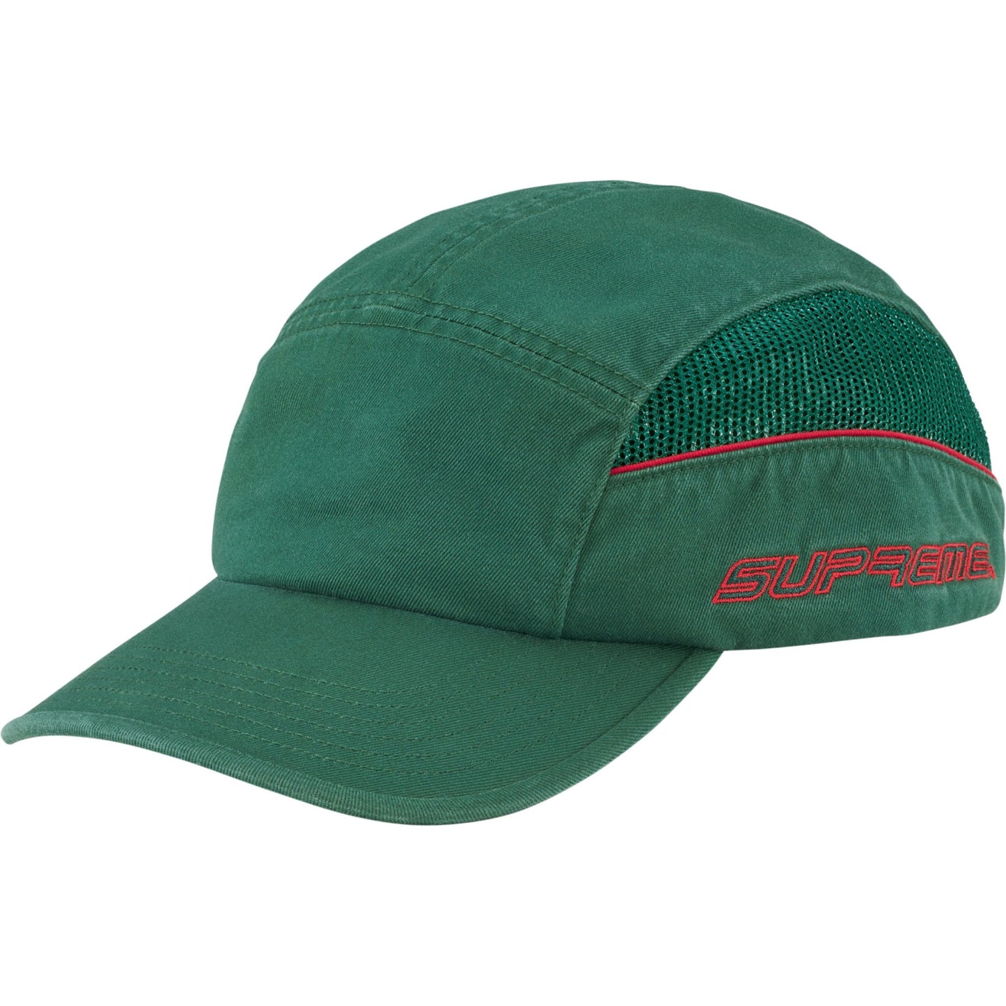 Supreme Side Mesh Piping Camp Cap "Green"