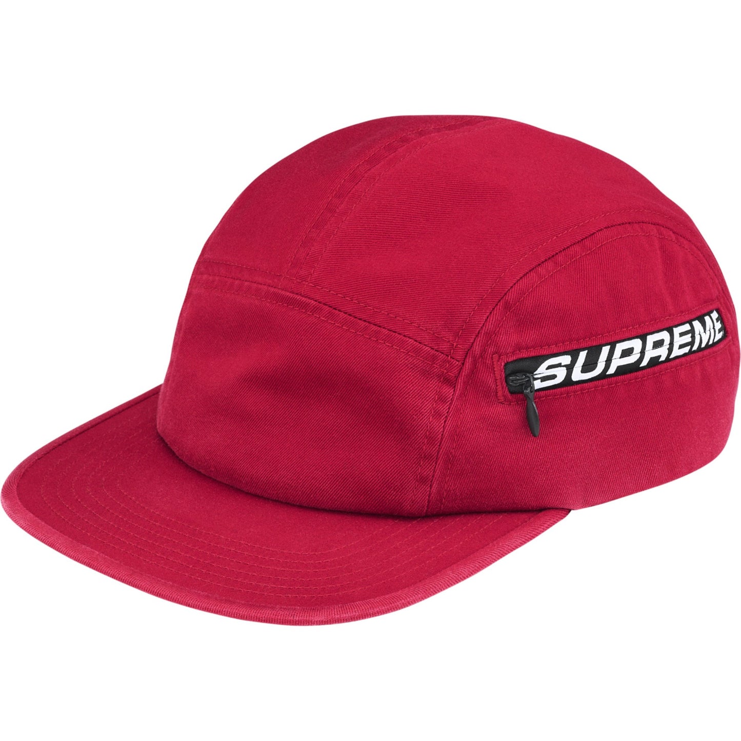 Supreme Side Zip Camp Cap "Red"