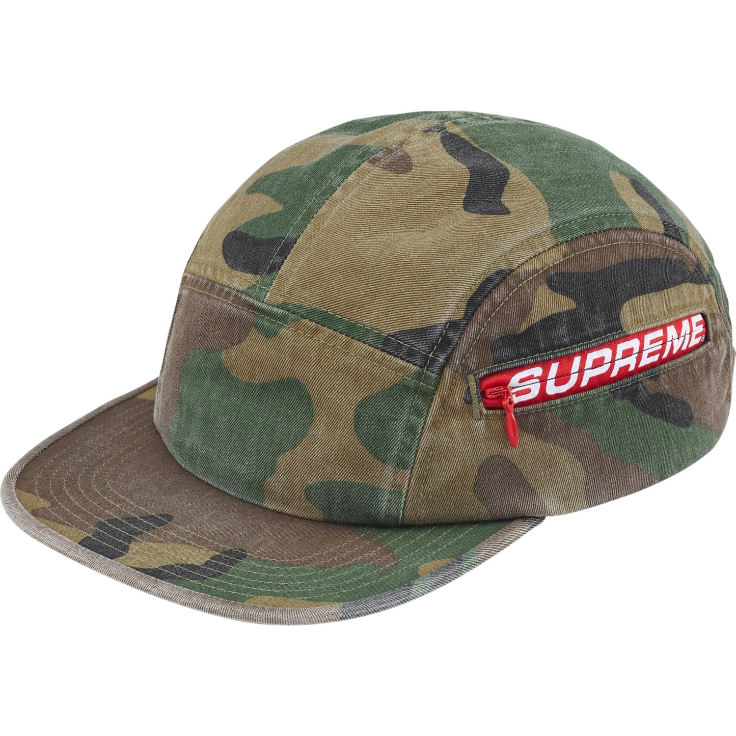 Supreme Side Zip Camp Cap "Woodland Camo"