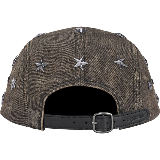 Supreme Stars Studded Denim Camp Cap "Washed Black"