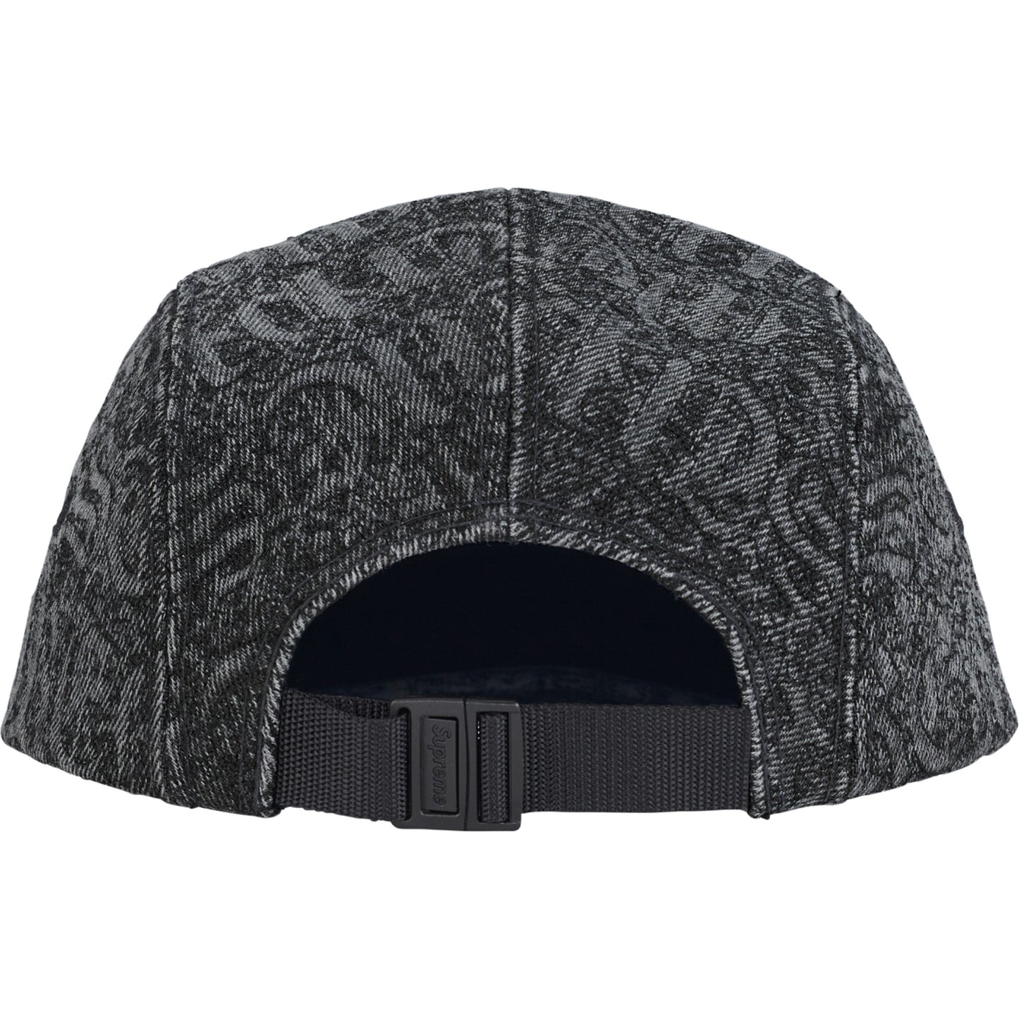 Supreme Stitched Old English Denim Camp Cap "Black"