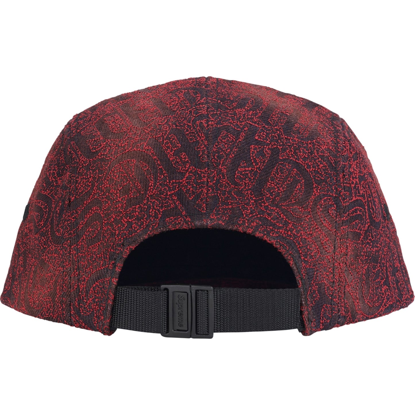 Supreme Stitched Old English Denim Camp Cap "Red"