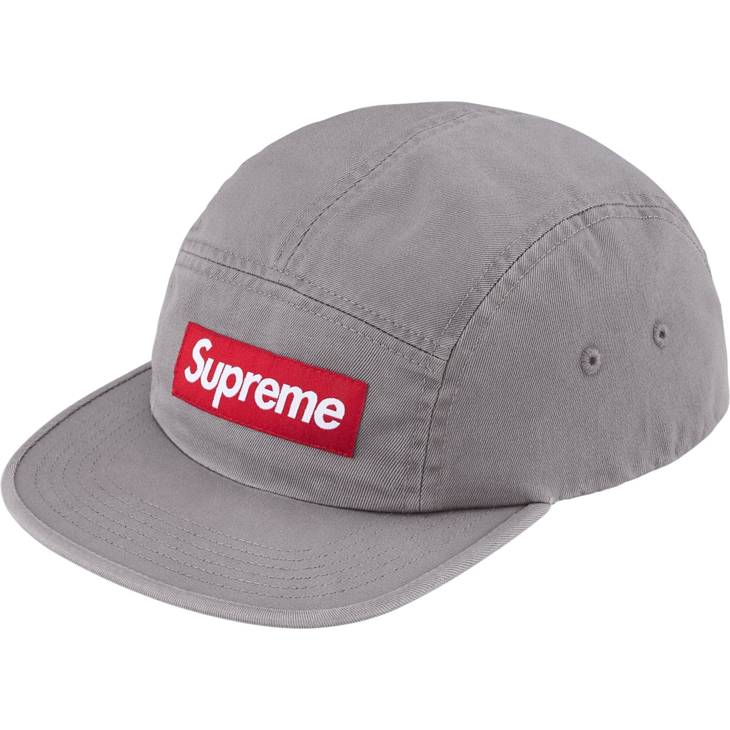 Supreme Washed Chino Twill Camp Cap "Grey"