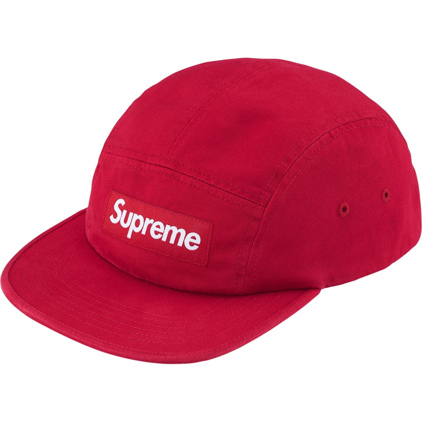Supreme Washed Chino Twill Camp Cap "Red"