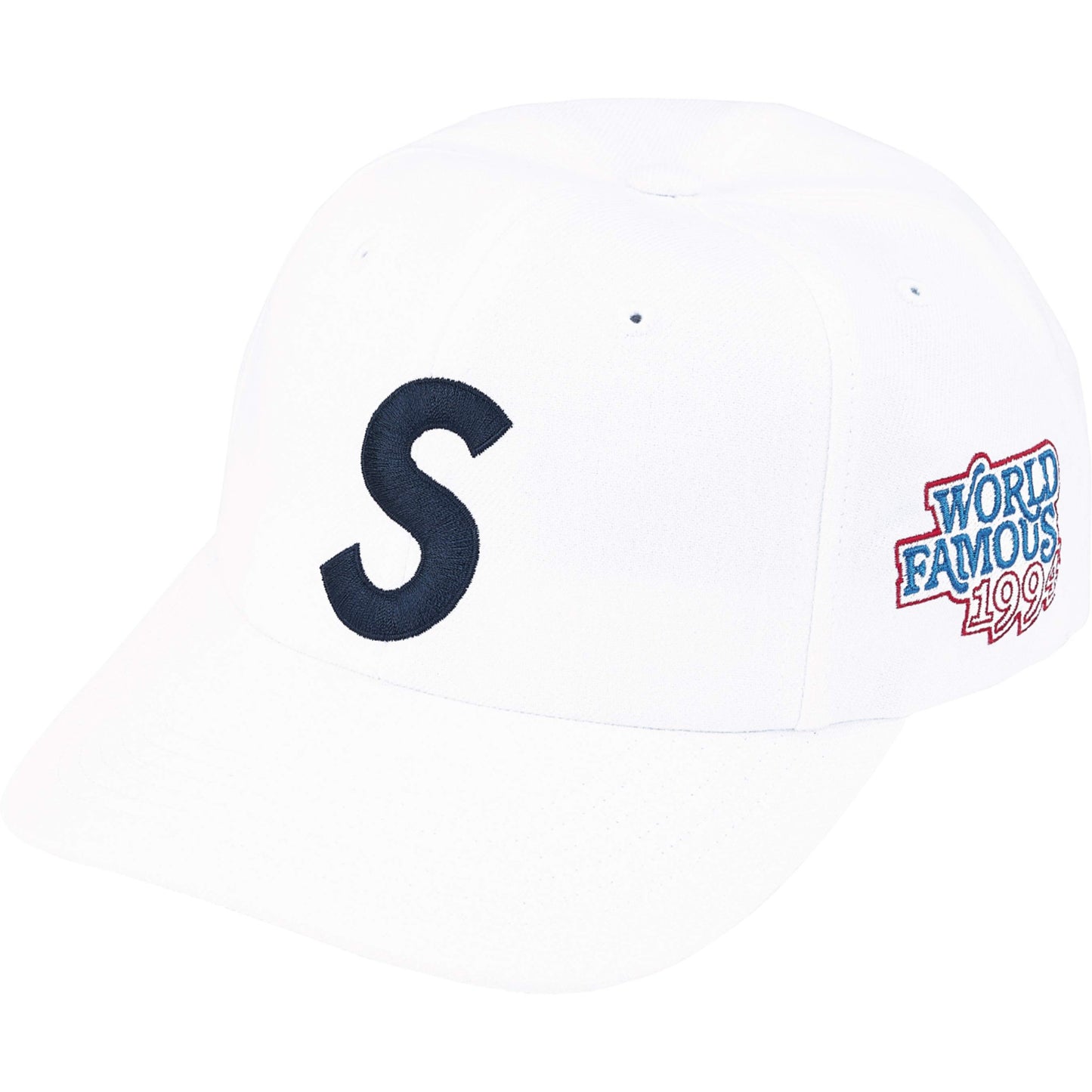 Supreme World Famous S Logo 6-Panel "White"