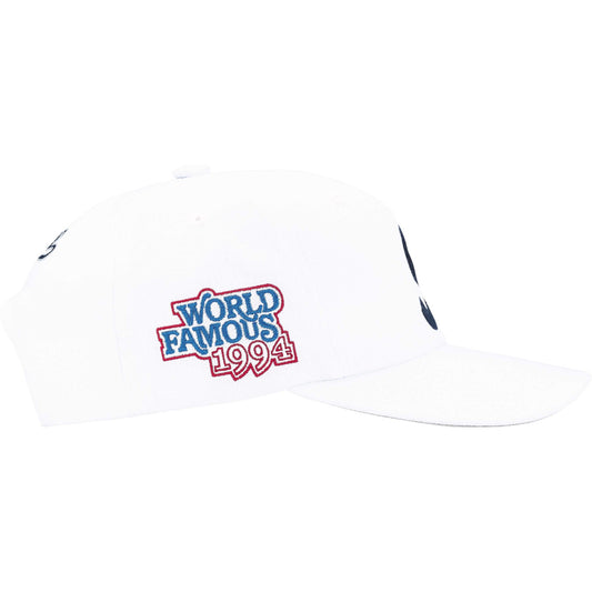 Supreme World Famous S Logo 6-Panel "White"