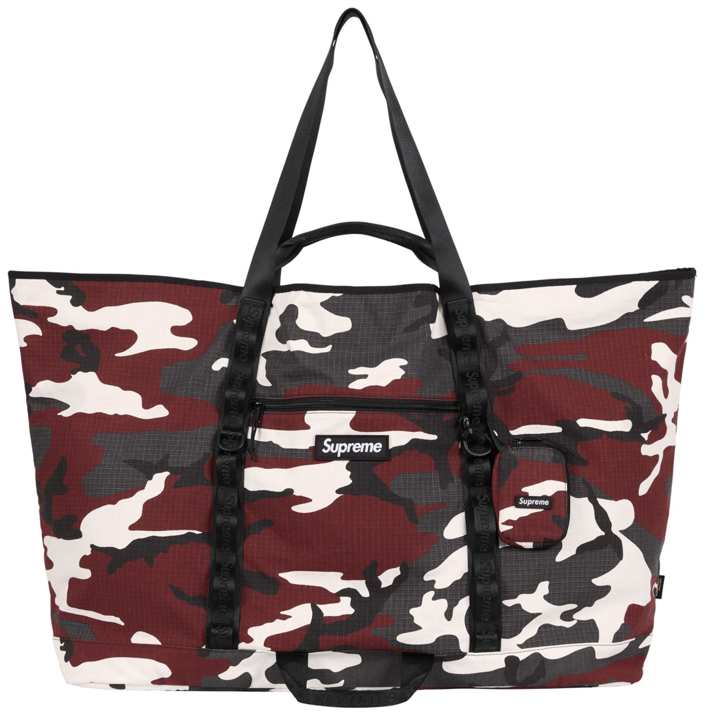 Supreme X-Large Tote Bag + Utility Pouch "Red Camo"