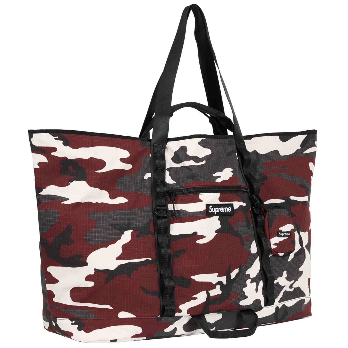 Supreme X-Large Tote Bag + Utility Pouch "Red Camo"