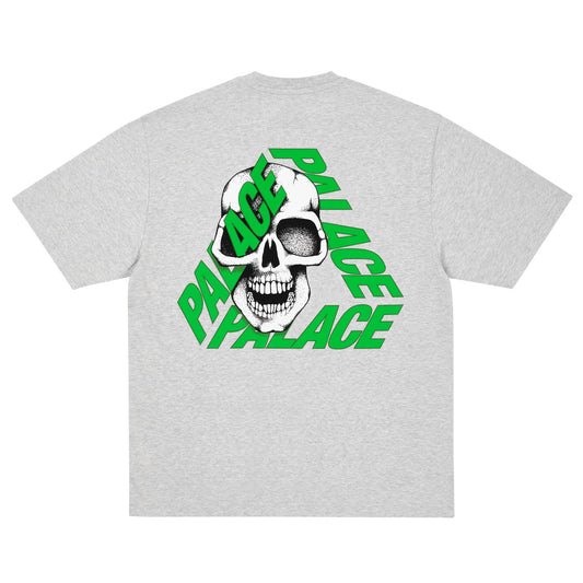 Palace P3 Skull T-Shirt "Grey Marl"