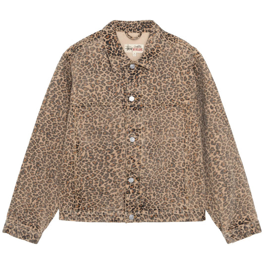 Stussy Denim Trucker Jacket "Leopard"