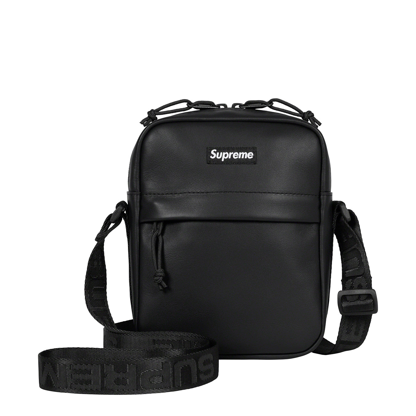 Supreme Leather Shoulder Bag "Black"