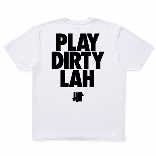 Undefeated x SneakerLAH PLAY DIRTY S/S Tee "White"