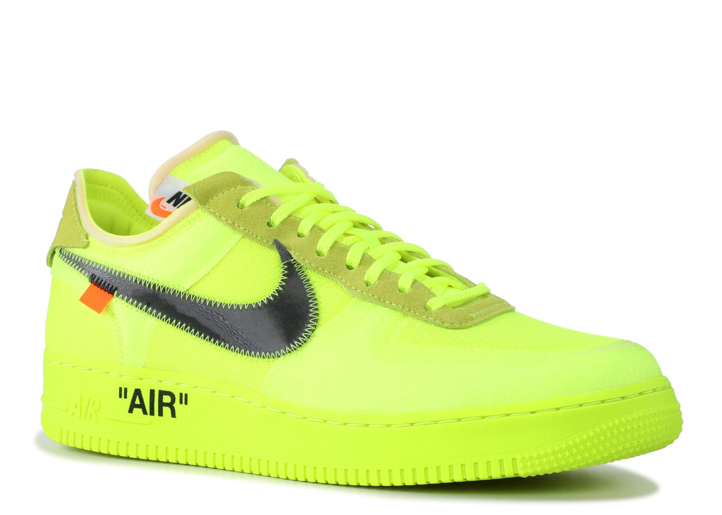 Off-whitetm x nike air force 1 low black  and  volt Clearance