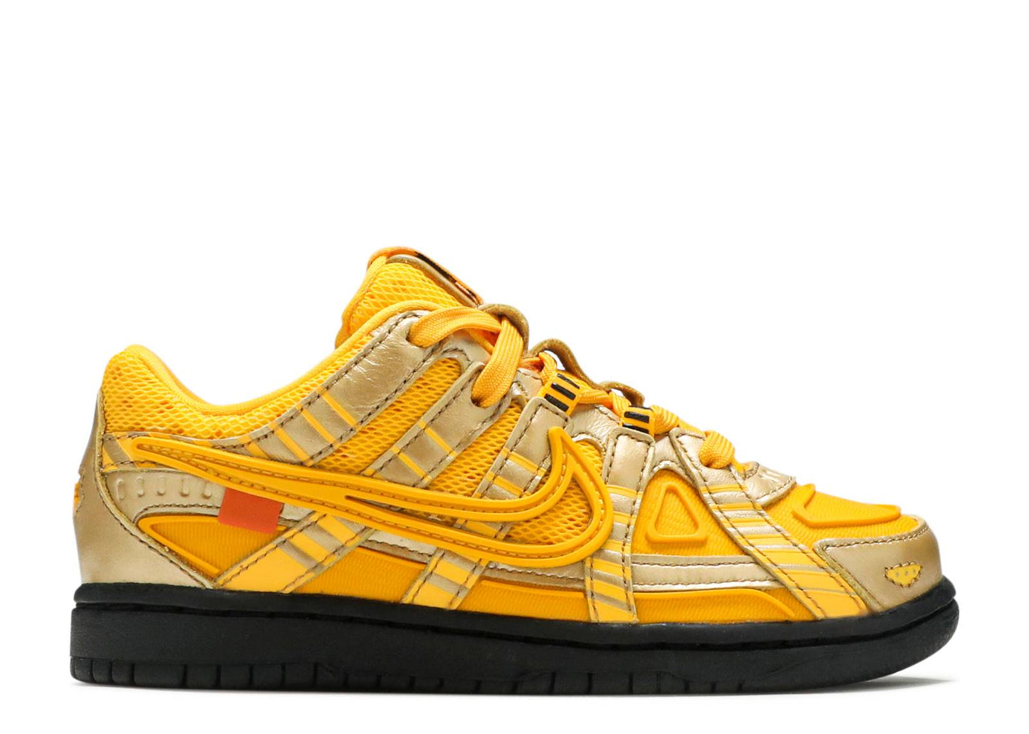 Off White x Nike Air Rubber Dunk PS "University Gold"