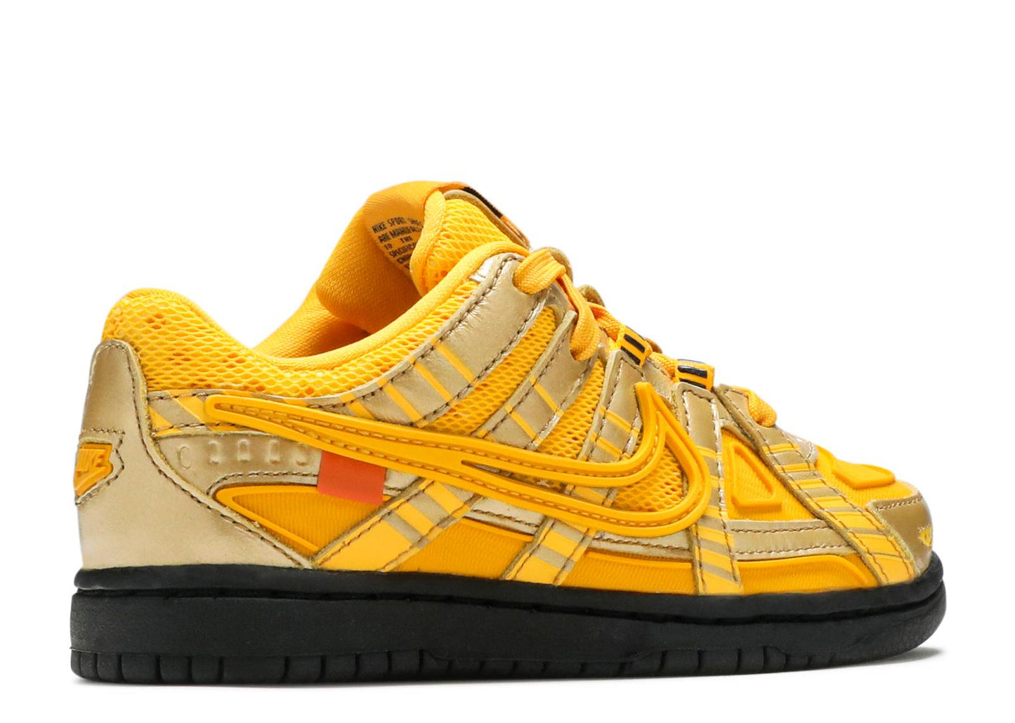 Off White x Nike Air Rubber Dunk PS "University Gold"